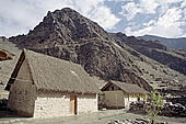 Peru, traditional adobe house at Ollantaytambo archeological complex